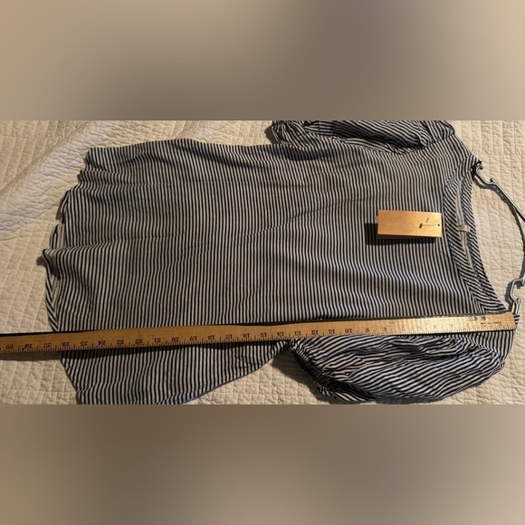 Francesca’s Miami Stripe Nautical Short Sleeve Top Sz Large - Picture 11 of 11